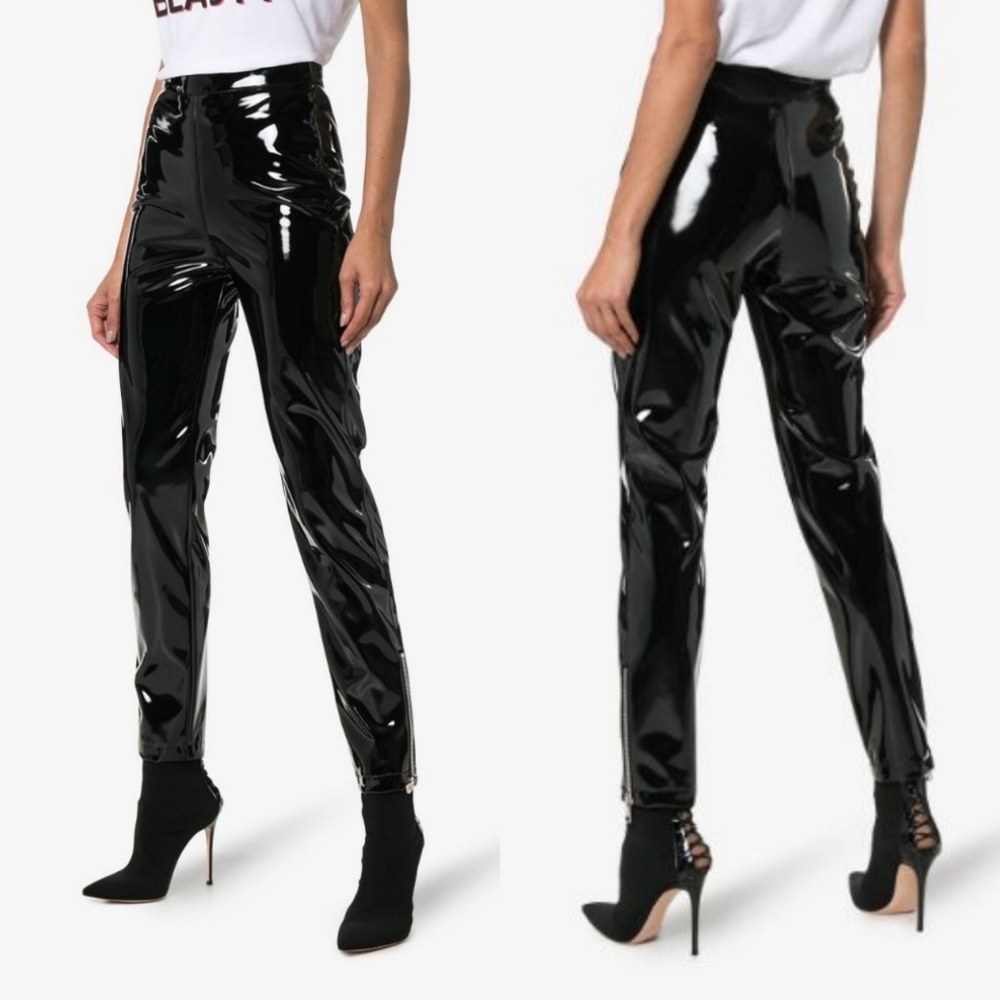 X SOLD X NWT Balmain High-waisted Skinny Vinyl Pants